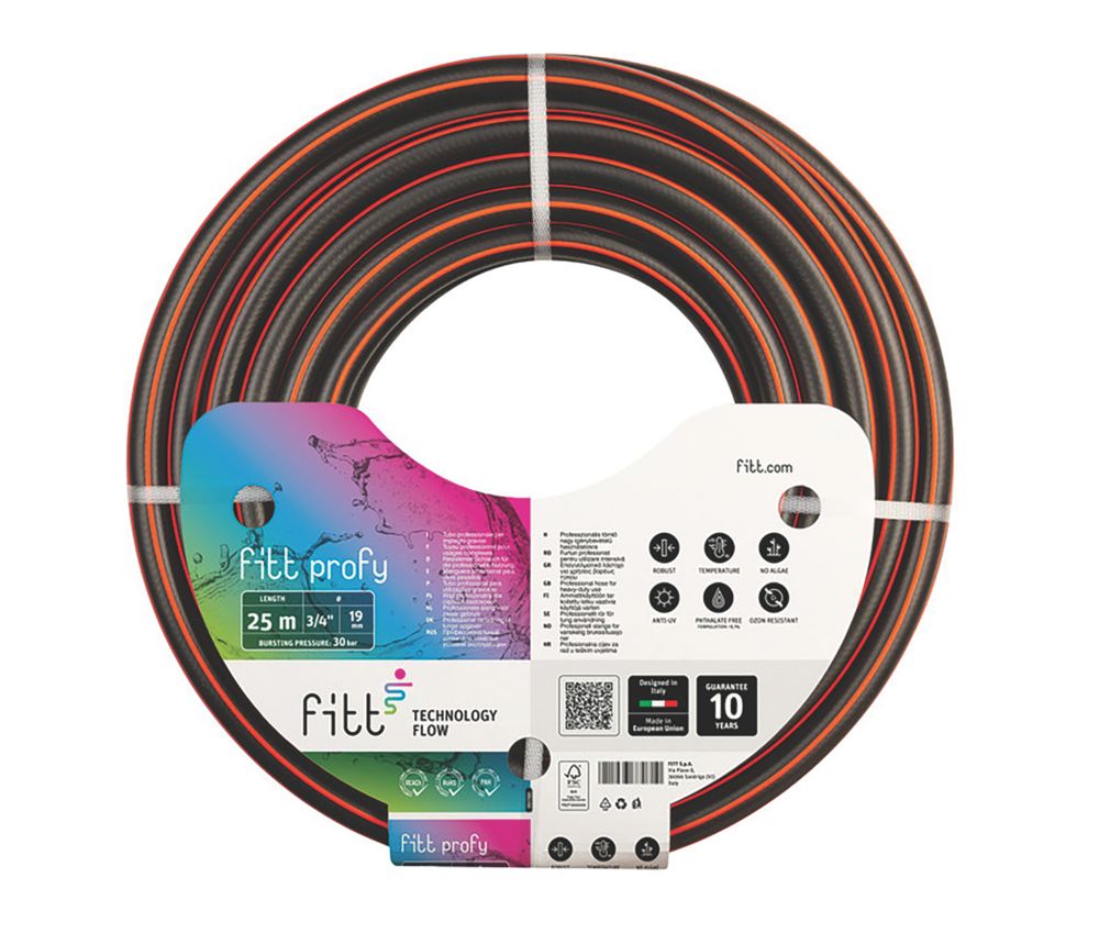 Tuyau flexible Fitt Profy 25m à 3 couches, diamètre 19mm.