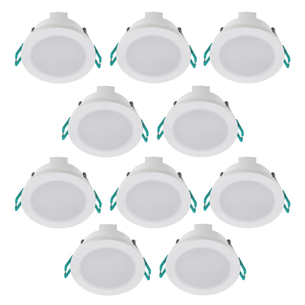 Lot de 10 spot à encastrer fixes blancs LED Sylvania SylSpot Neos 3500K 4,8W IP65 420lm