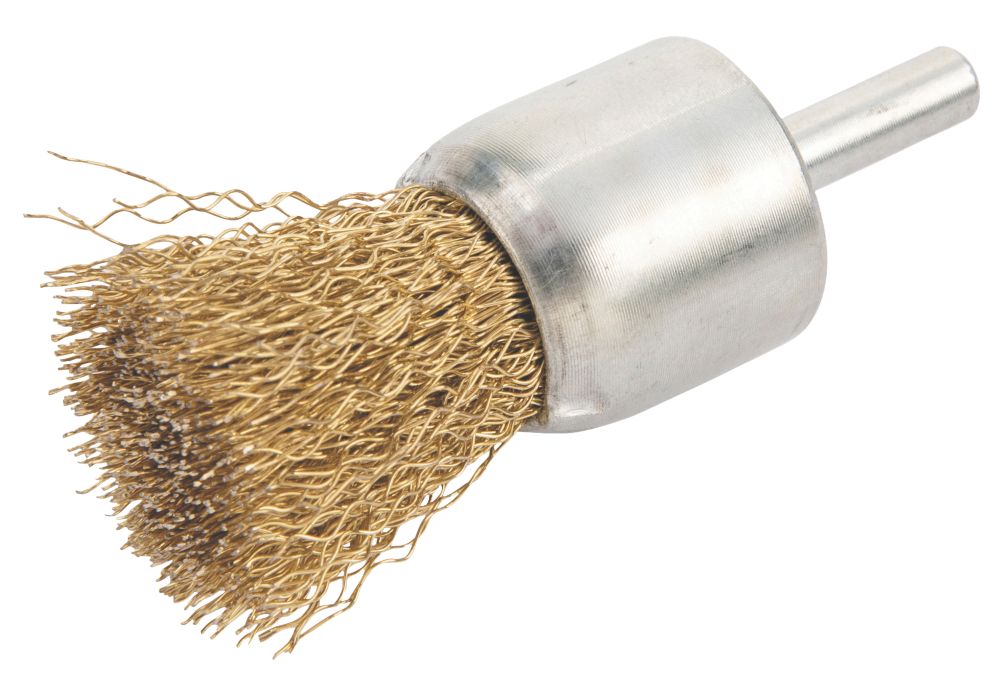 Brosse pour perceuse crayon à fils ondulés 25mm