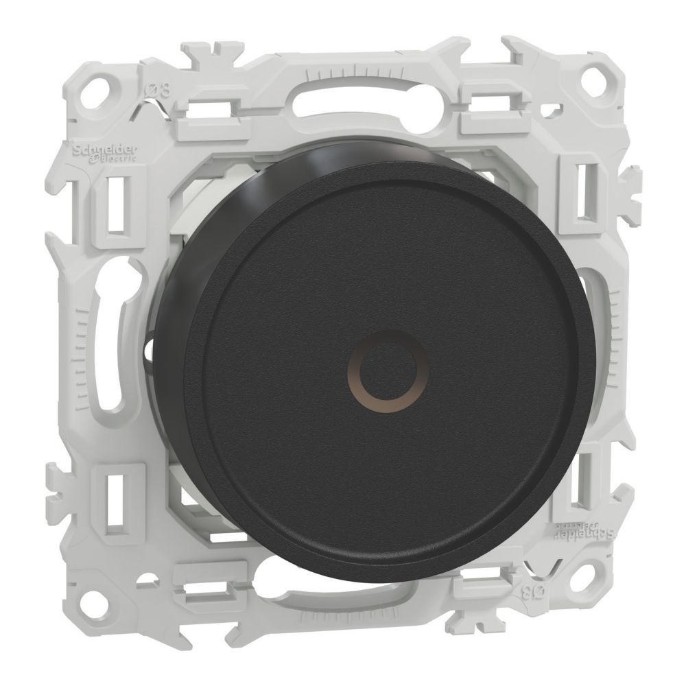 Variateur rotatif connecté zigbee 1 poste Schneider Electric Wiser Odace noir