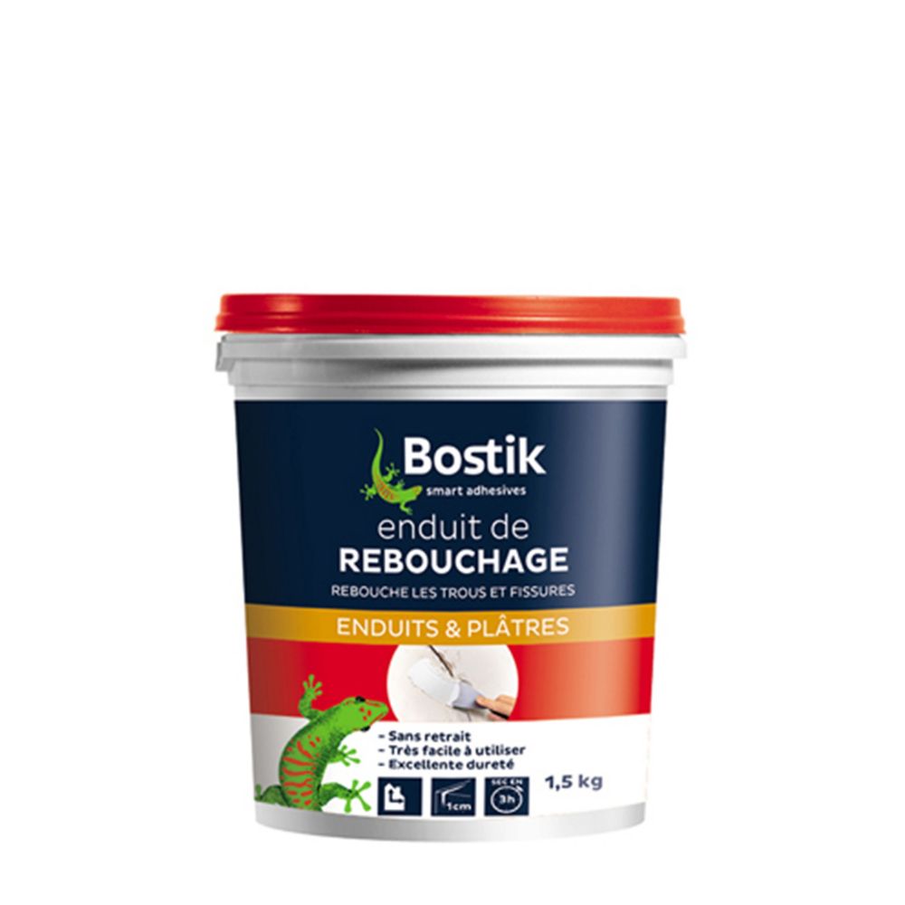 Enduit de rebouchage blanc 1,5kg Bostik