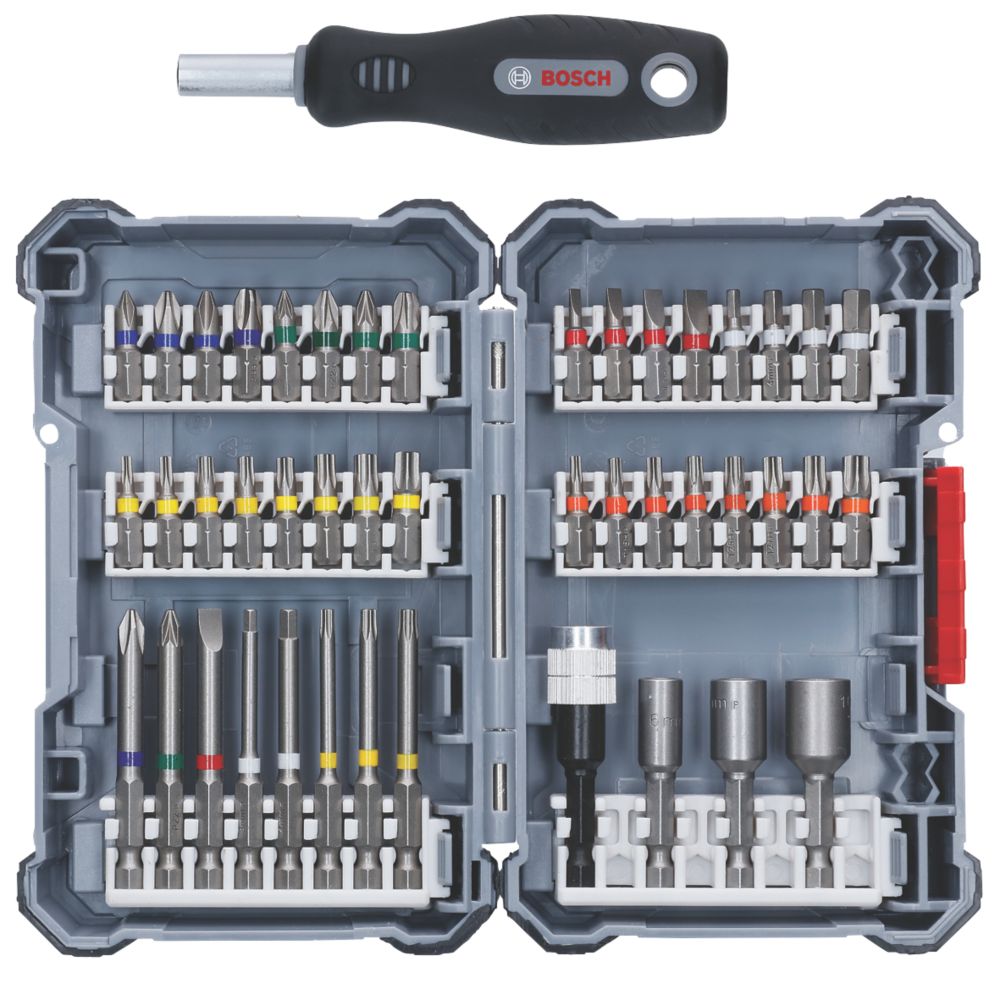 Assortiment de 8 embouts de visseuse à tige hexagonale Bosch ¼ conçus pour  résister aux chocs, Embouts de vissage