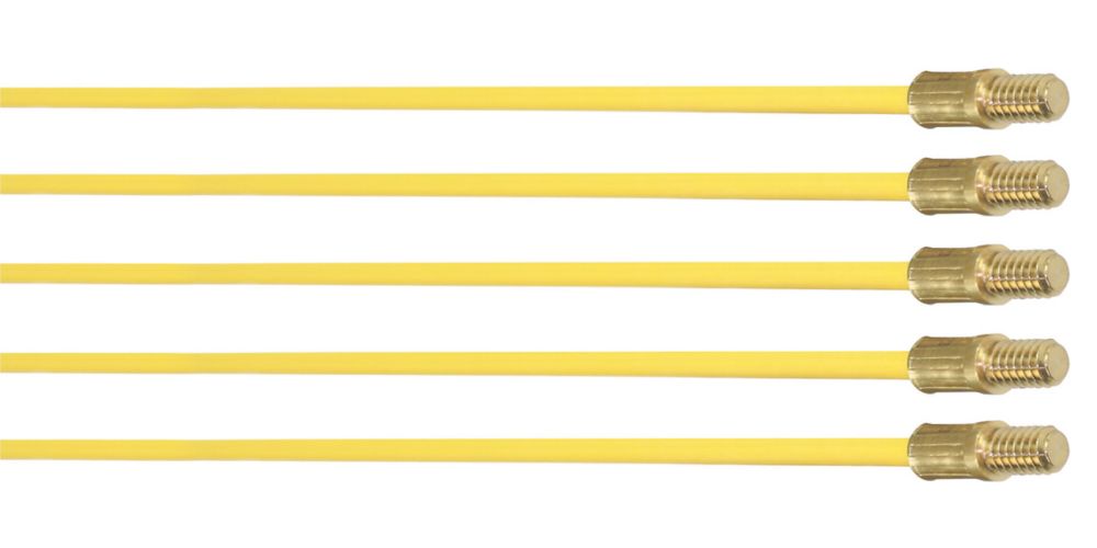 Baguettes tire-fils souples jaunes Super Rod CR-YX5 4mm, 5m