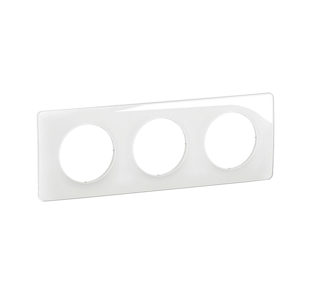 Plaque de finition en saillie Legrand Céliane, 3 postes, blanche 