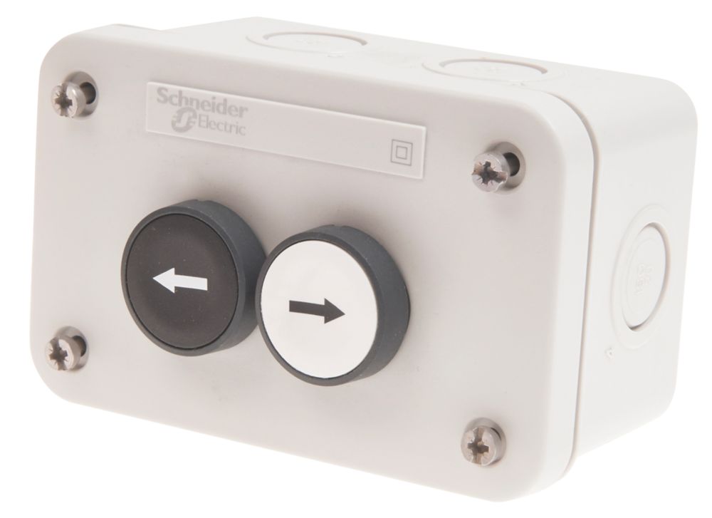 Station de commande complète à bouton-poussoir encastré XALE2221 bipolaire NF Schneider