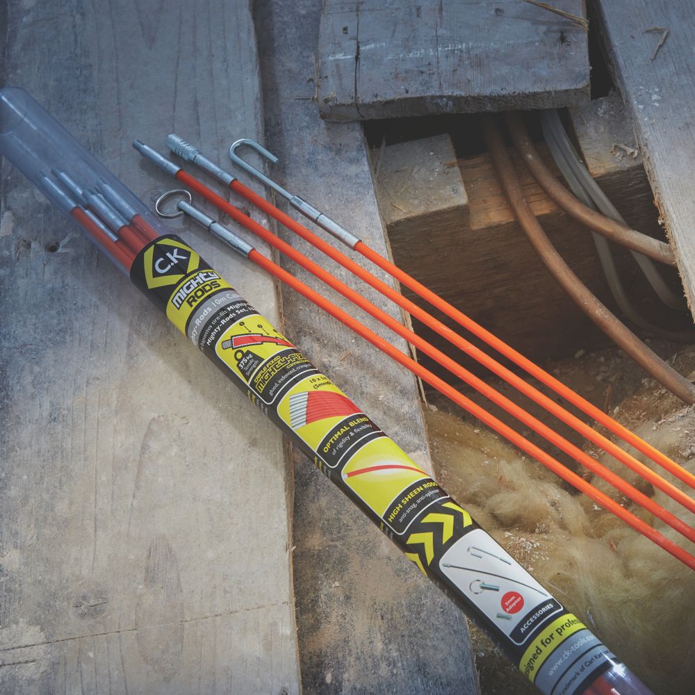 Jeu De Baguettes Tire-fils C.K T5410 - Avec Accessoires Pour Câblage électrique - Pratique Pour Les Pros Et Bricoleurs