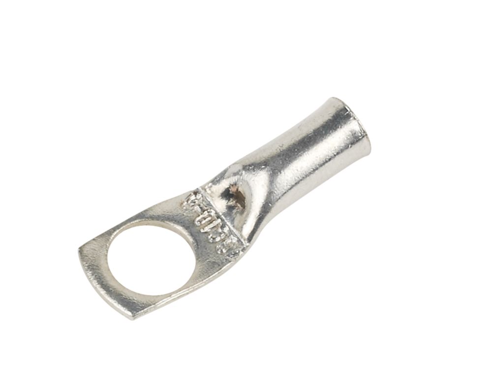 Cosse tubulaire en cuivre avec anneau de 8mm métallique non isolé, lot de 10