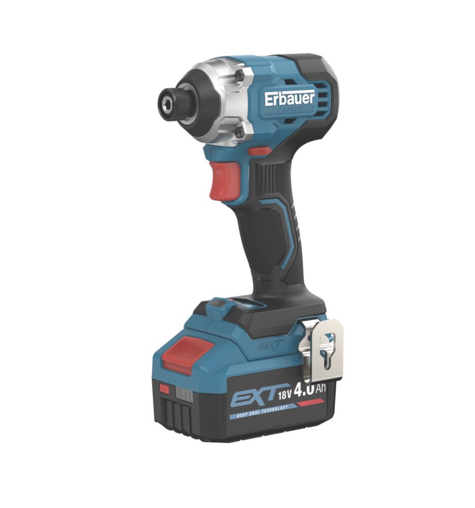 Visseuse à choc sans fil brushless Erbauer ERI1093IPD 18V Li-Ion EXT 1 x 4Ah 