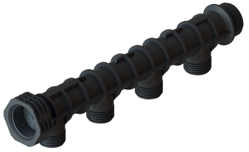 Collecteur sanitaire à 4 ports, adaptateur à compression en plastique Fixoconnect 20/27 -3/4 x 15/21 - 1/2"