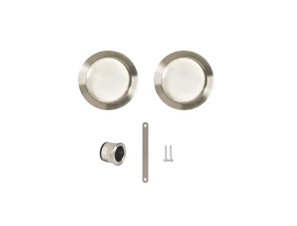 Poignée de porte encastrée Yale 59mm nickel brossé 