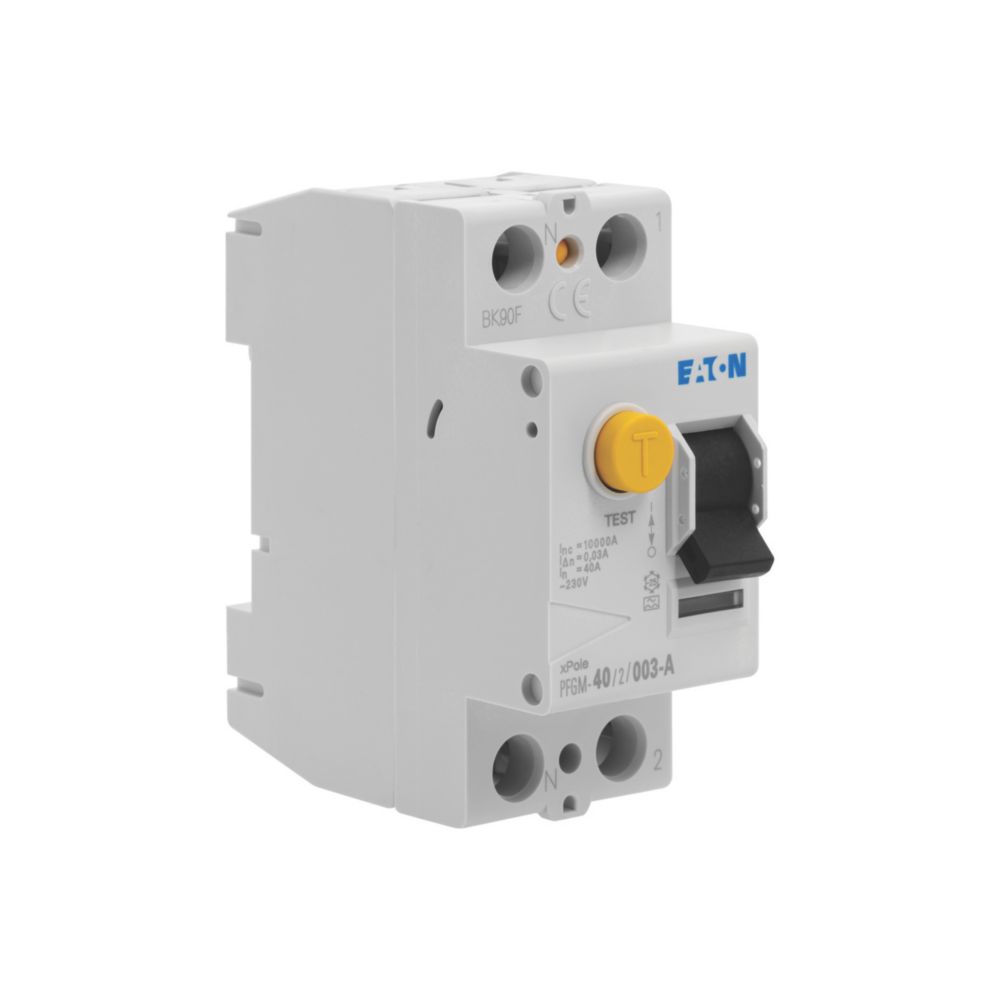 Interrupteur différentiel 40A type A 30mA 1P+N à vis Eaton