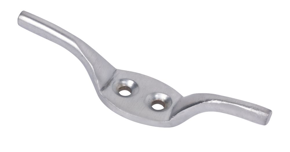 Lot de 10 attache-cordons en chrome satiné 75mm