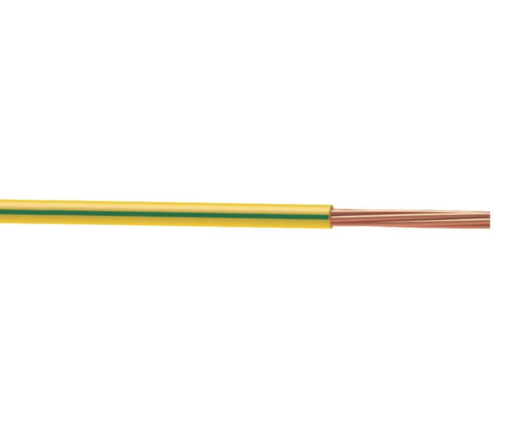 Fil électrique HO7V-R 1x10 mm² 10m Vert/Jaune