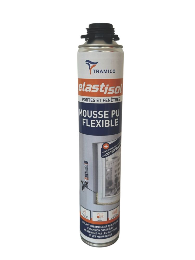 Mousse de polyuréthane monocomposant en cartouche portative Tramico Elastisol 750ml