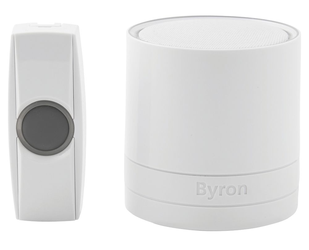Carillon sans fil Byron à pile blanc