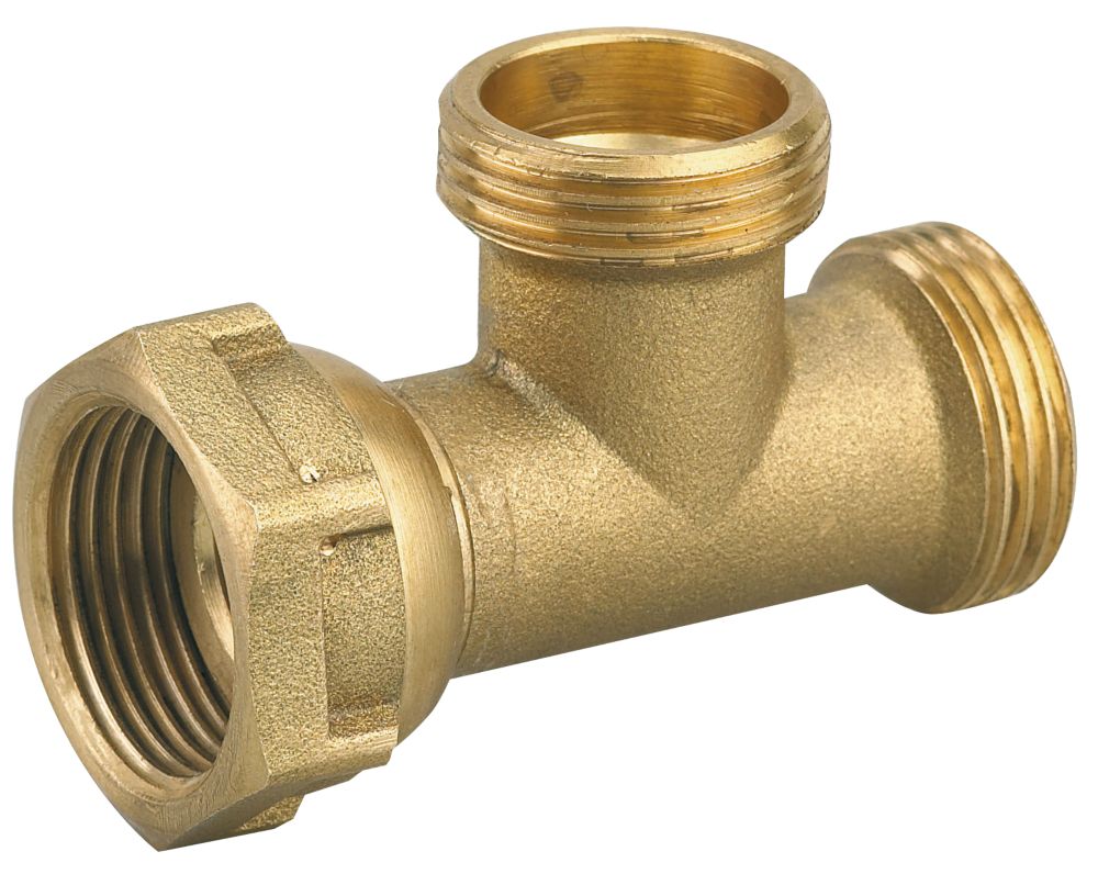 Raccord en T adaptateur à compression en laiton Somatherm M 3/4" x M 3/4" x F 3/4" 5