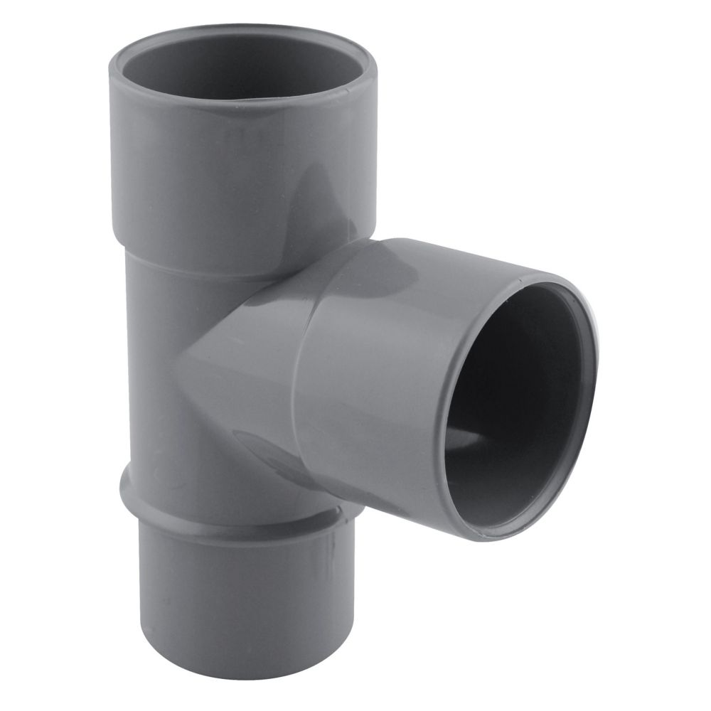 Té PVC NF mâle/femelle à 87° 32mm à coller gris Fitt