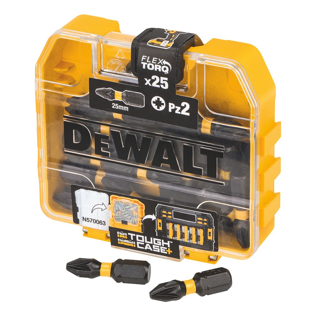 Coffret de 25 embouts de visseuse à choc PZ2 25mm DT70556T-QZ DeWalt