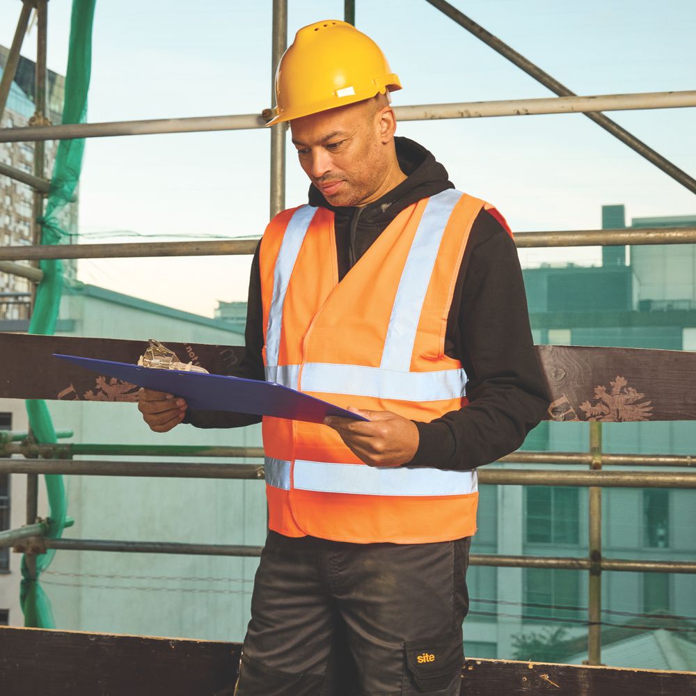 Gilet haute visibilité Site Rushton orange taille L XL Gilet