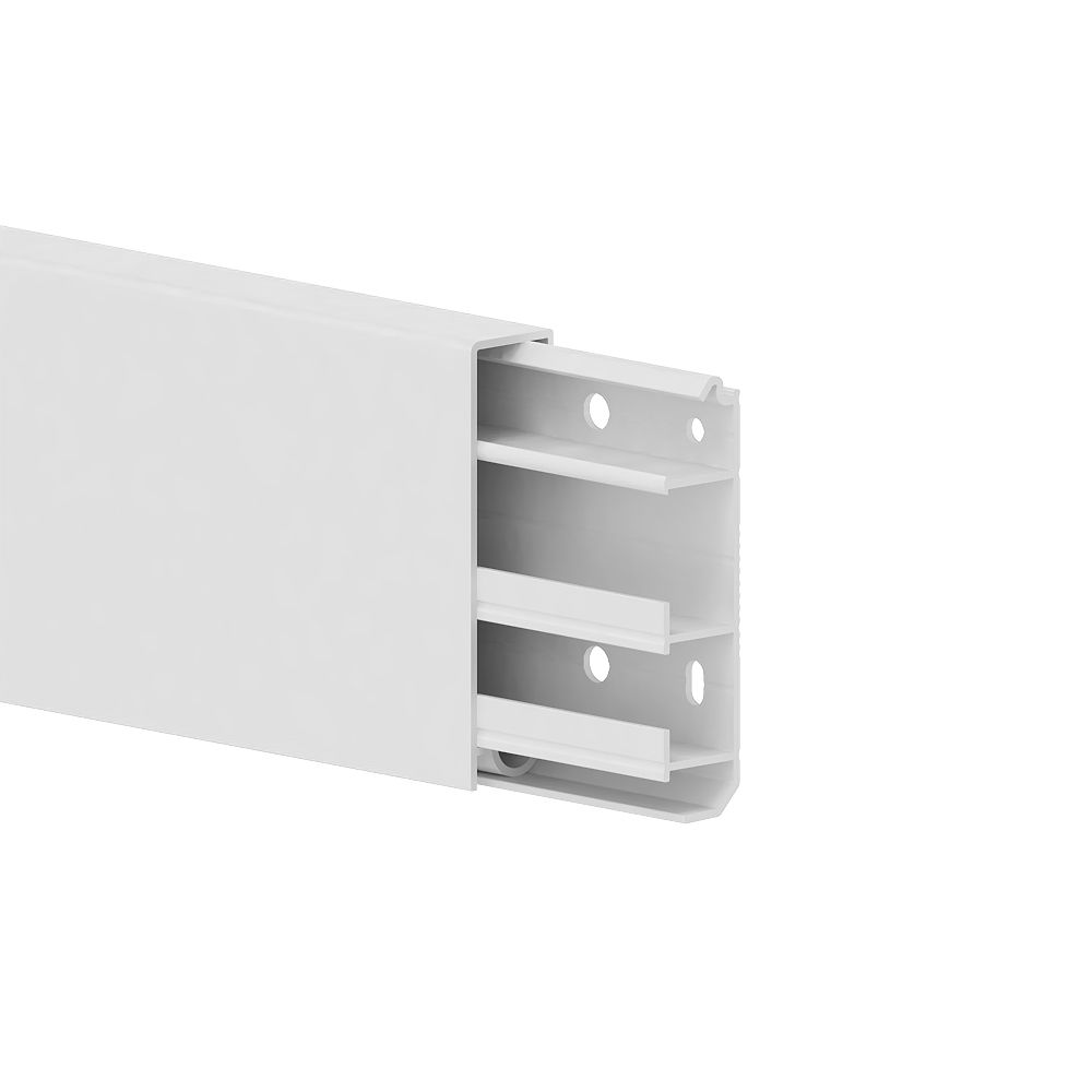 Plinthe électrique blanche en plastique GGK, lot de 4