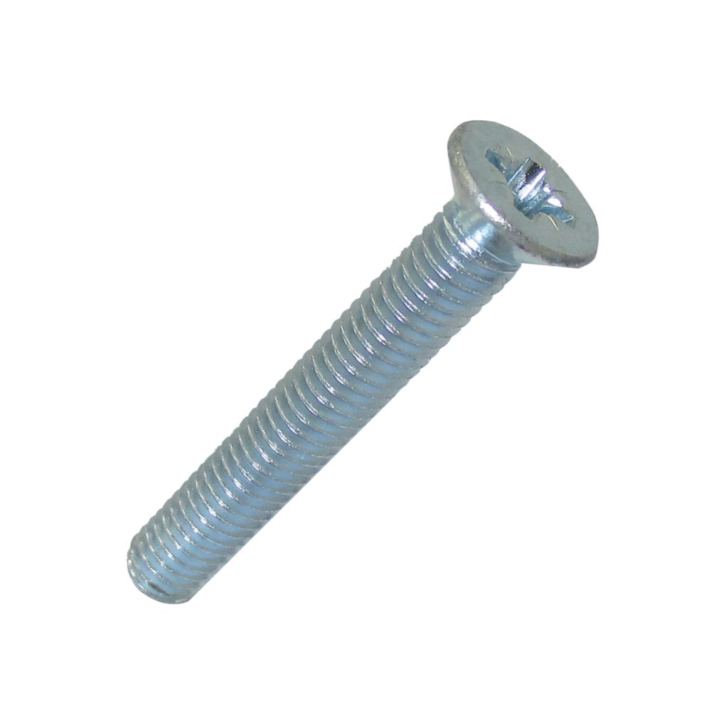 25 vis à métaux fraisées zinguées brillantes Easyfix M6 x 40mm