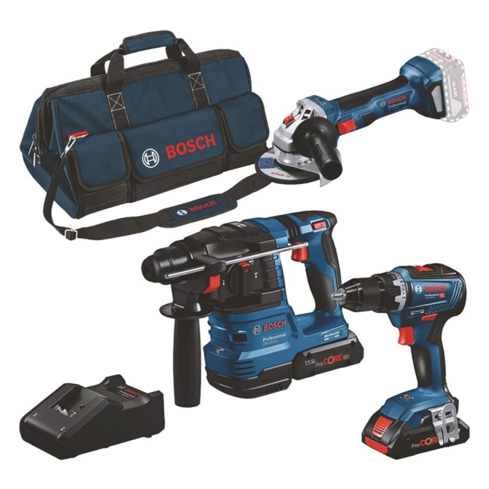 Pack de 3 outils 18V sans fil brushless 3 batteries 4,0Ah Li-ion CoolPack 0615A5007L Bosch 