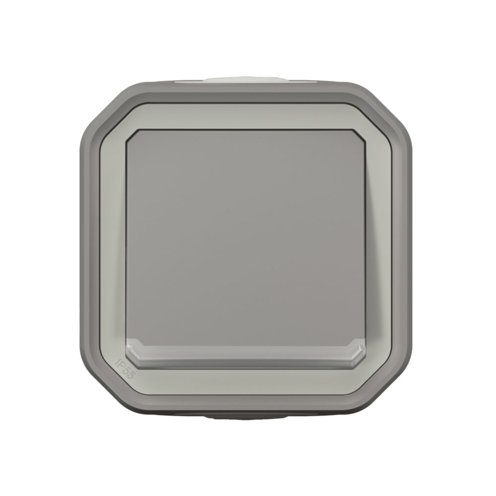 Va-et-vient étanche lumineux complet Plexo 1 poste gris Legrand