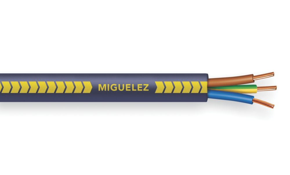 Câble électrique rigide Miguelez N1X6G3-U Bleu 2,5mm² LSZH, bobine de 100m