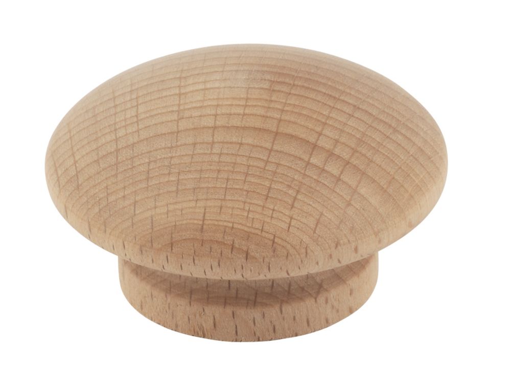 Lot de 2 poignées de porte de meuble traditionnelles en hêtre massif 50mm