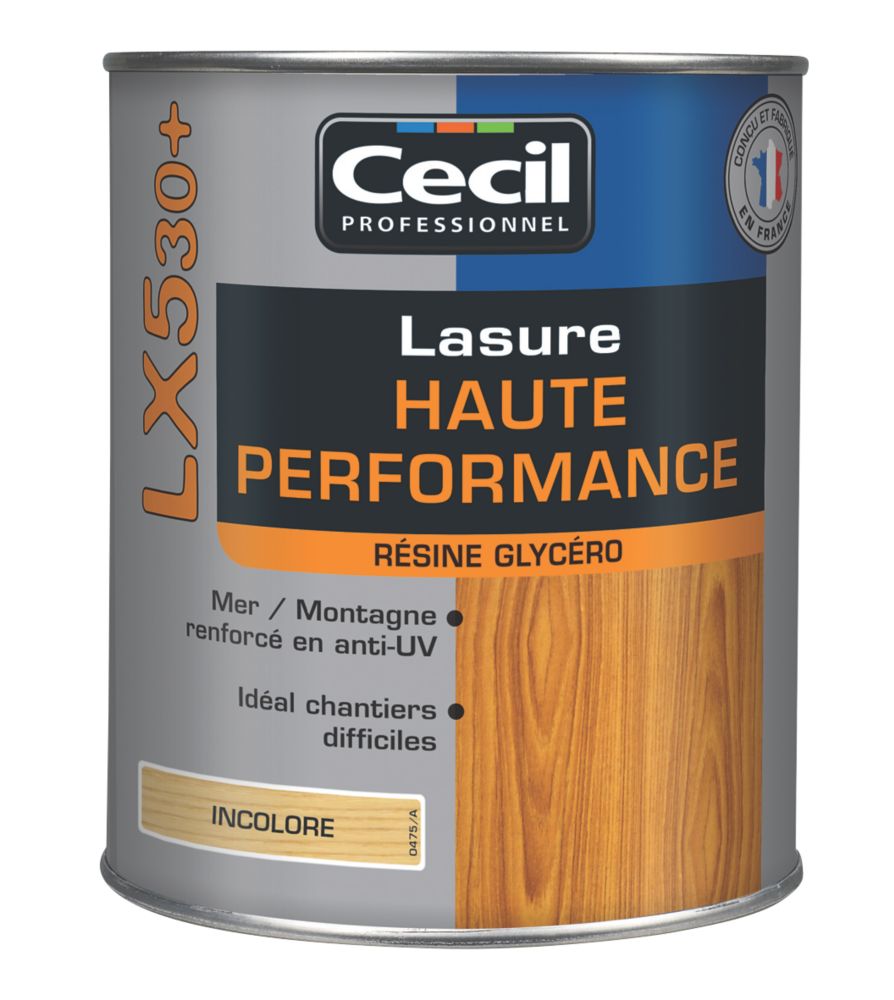 Lasure Cecil Professionnel LX530+ haute performance transparent satiné 1L