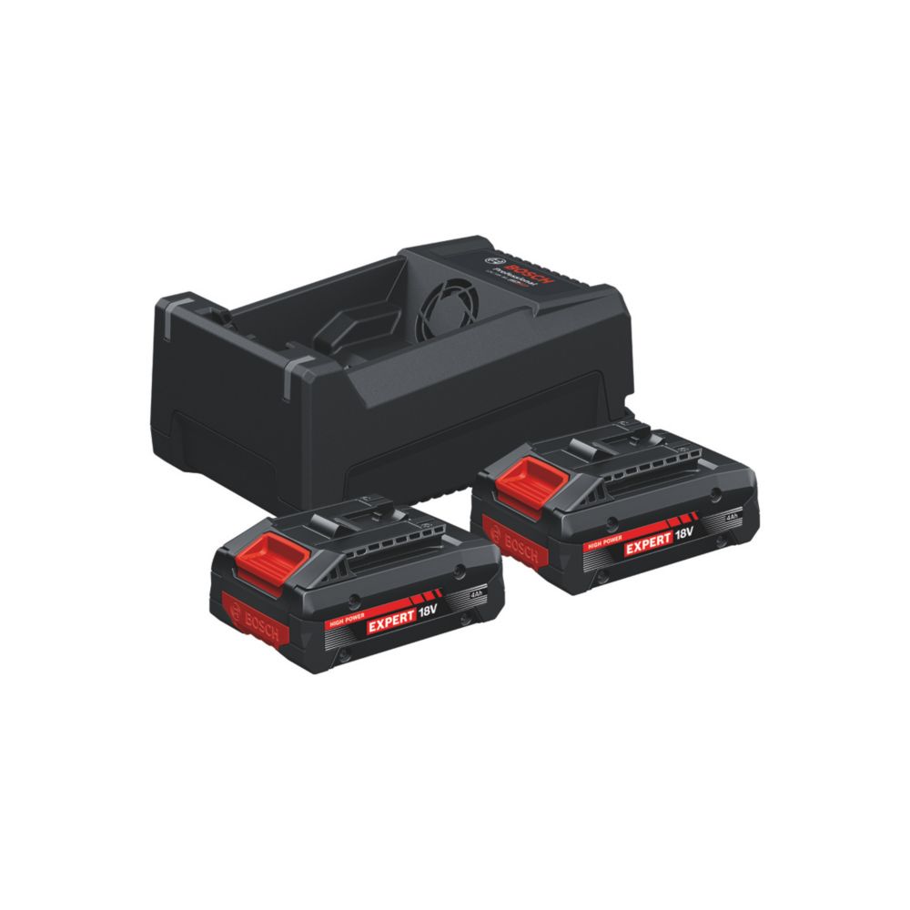  Kit de chargeur rapide et batterie Li-Ion AMPShare 18V 4,0Ah Bosch 1600A0373J 3 pièces