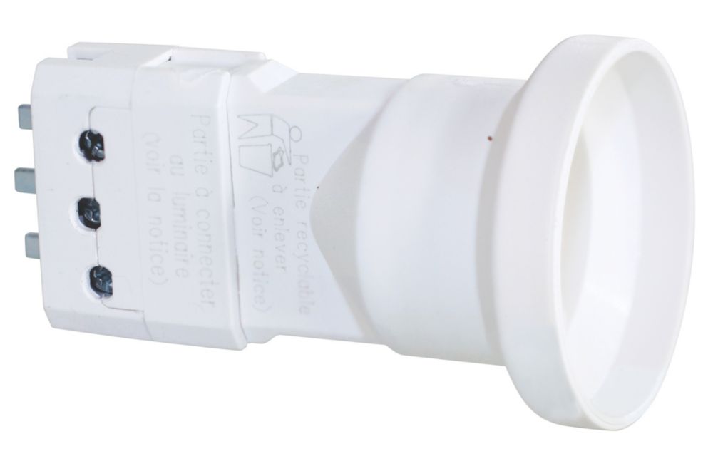 Fiche mâle DCL Eur'ohm 6A E27 2P+T avec support de lampe, 100 pièces