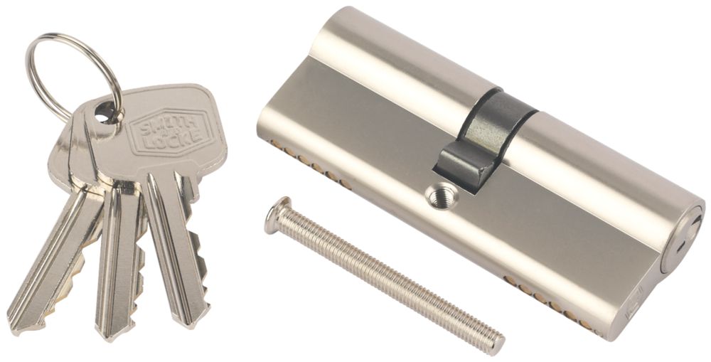 Cylindre européen à 6 points Smith & Locke 35-45 (80mm) en nickel
