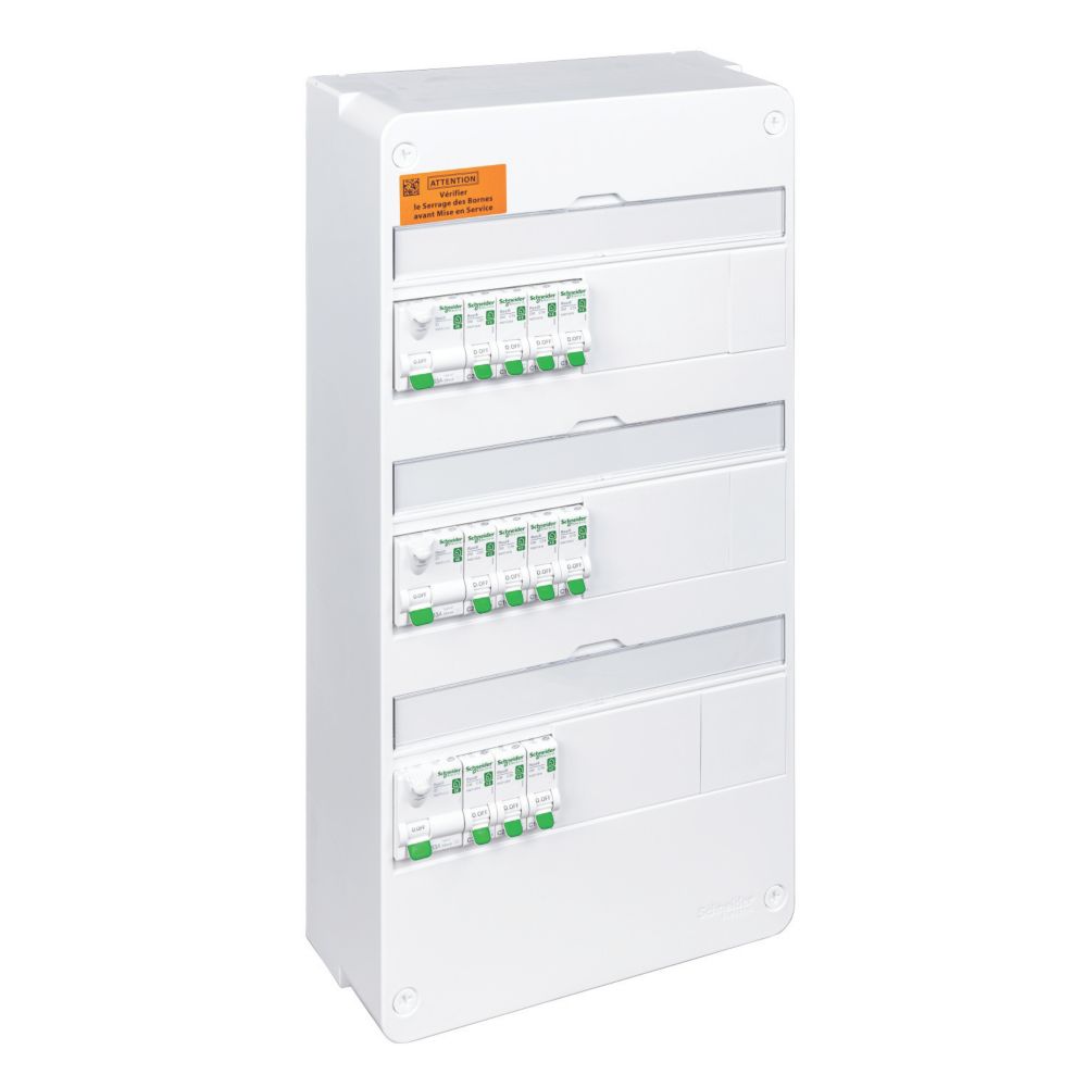  Tableau électrique pré-équipé haute intégrité Schneider Electric R9H313SE24N, 11 rangées, 39 modules 