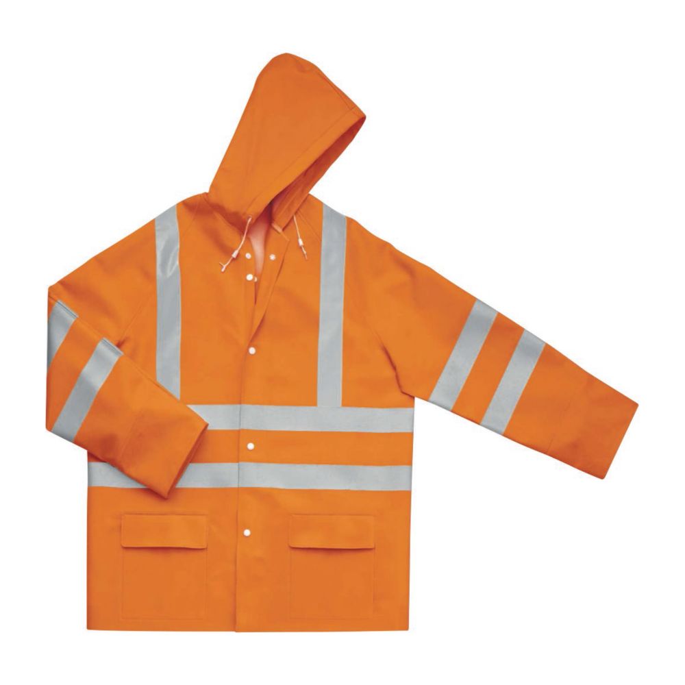 Veste imperméable haute visibilité Delta Plus orange, taille 3XL