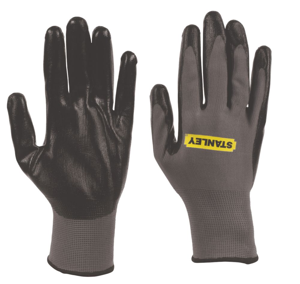 Gants de manutention en nitrile Stanley gris taille L