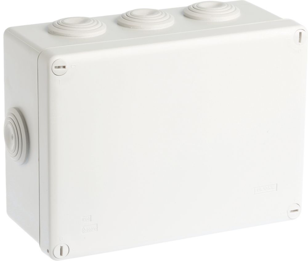 Boîte de dérivation étanche rectangulaire à 8 entrées Eur'ohm, 180mm x 75mm x 135mm