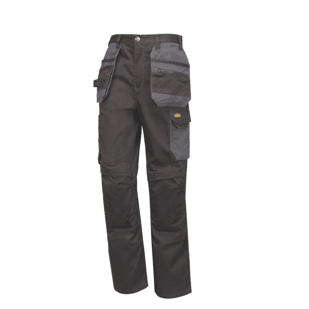 Pantalon de travail à poches Coppell Site, gris et noir, taille 44, longueur 81 cm