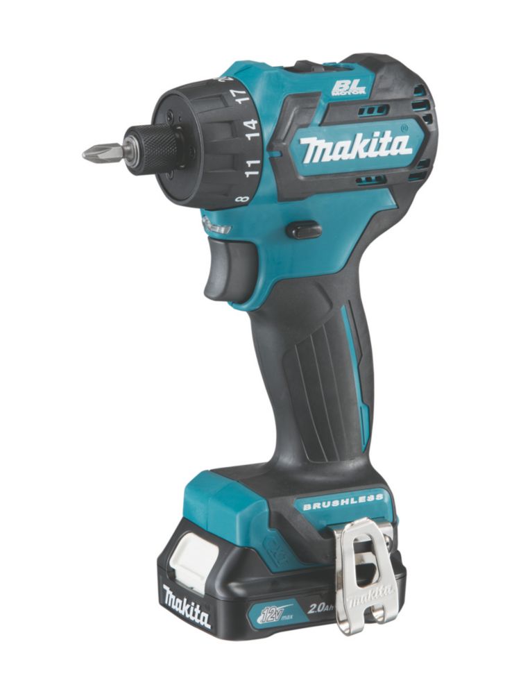 Perceuse visseuse sans fil brushless Makita DF032DSAE 12V 2x2Ah Li-ion CXT