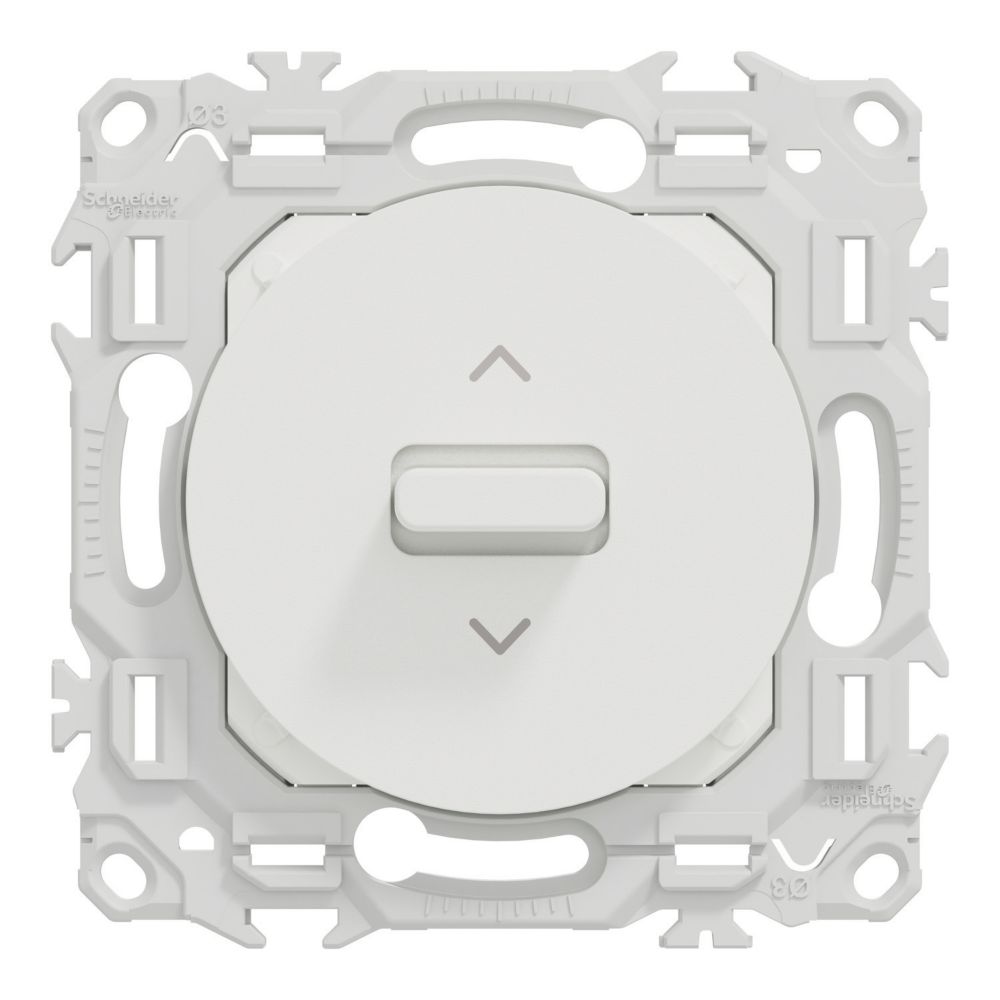 Commande volet roulant à levier 3 positions 1 poste Schneider Electric Odace blanc