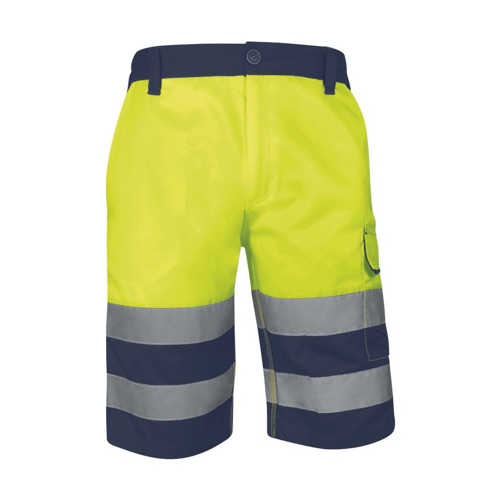 Bermuda Delta Plus haute visibilité jaune taille 38/40