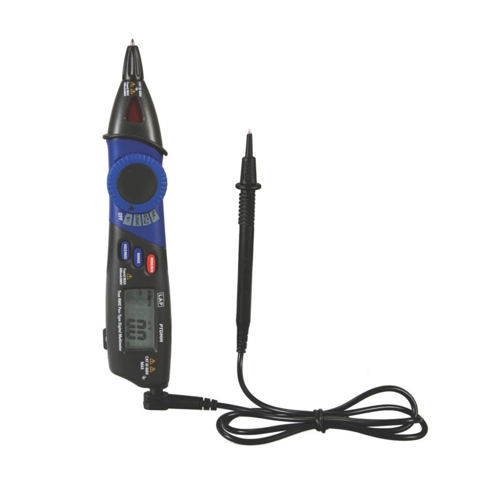 Stylo multimètre numérique à valeur efficace vraie CA/CC LAP 600V
