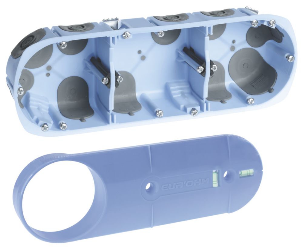Boîte à encastrer pour cloisons creuses Eur'ohm Air'Metic, 3 modules, 40mm, 50 pièces