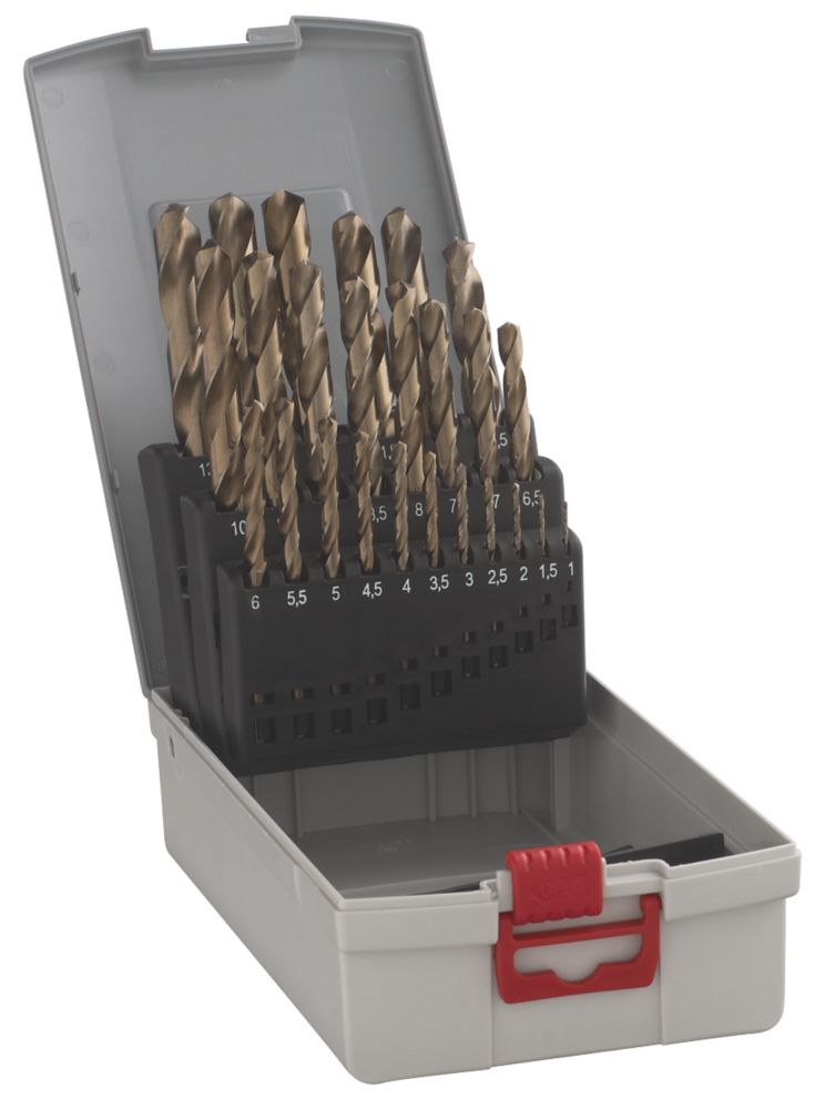 Coffret de 25 forets HSS à queue droite Twist Cobalt Bosch