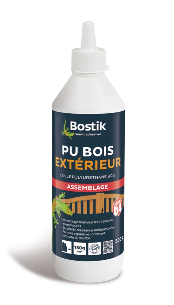 Colle à bois en PU extérieure D4 500g Bostik