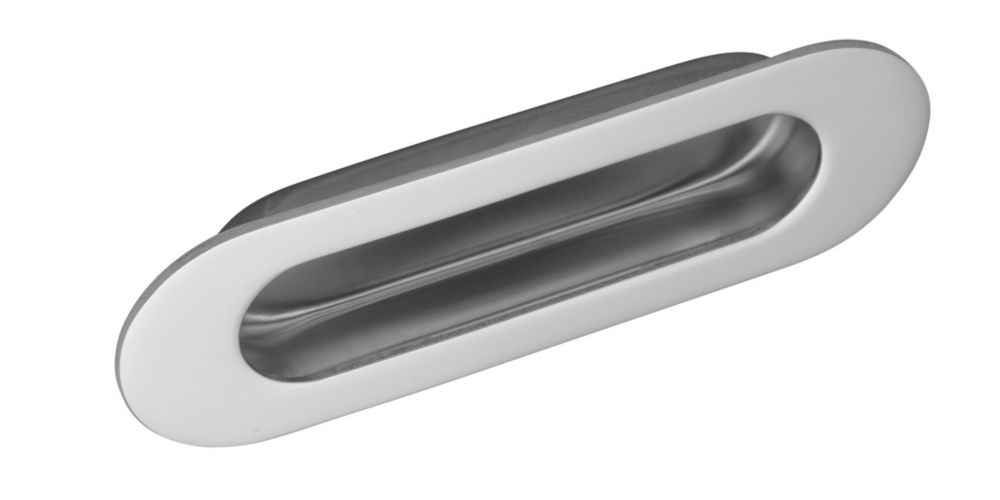 Poignée de tirage encastrée ovale Eurospec 120mm en acier inoxydable poli 