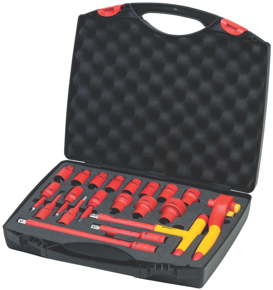 Jeu de 20 clés à cliquet électriques de 1/2" Wiha