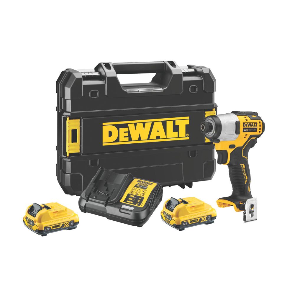 Visseuse à choc sans fil brushless DeWalt XR DCF801D2-QW 12V Li-Ion 2Ah, Visseuse et clé à choc