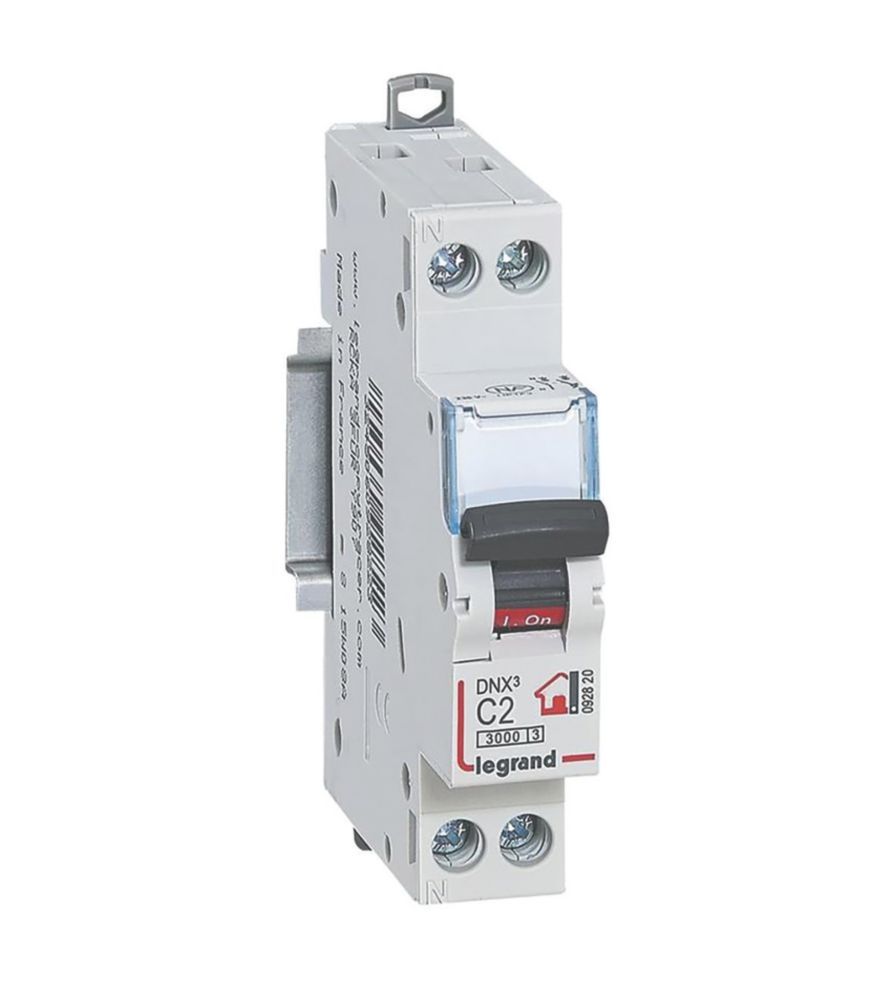 Disjoncteur à bornes à vis courbe C Legrand DNX3 20A 1P+N, 10 pièces