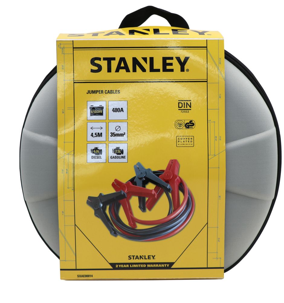 Câbles de démarrage Stanley SXAE00014 7,5L 4,5m